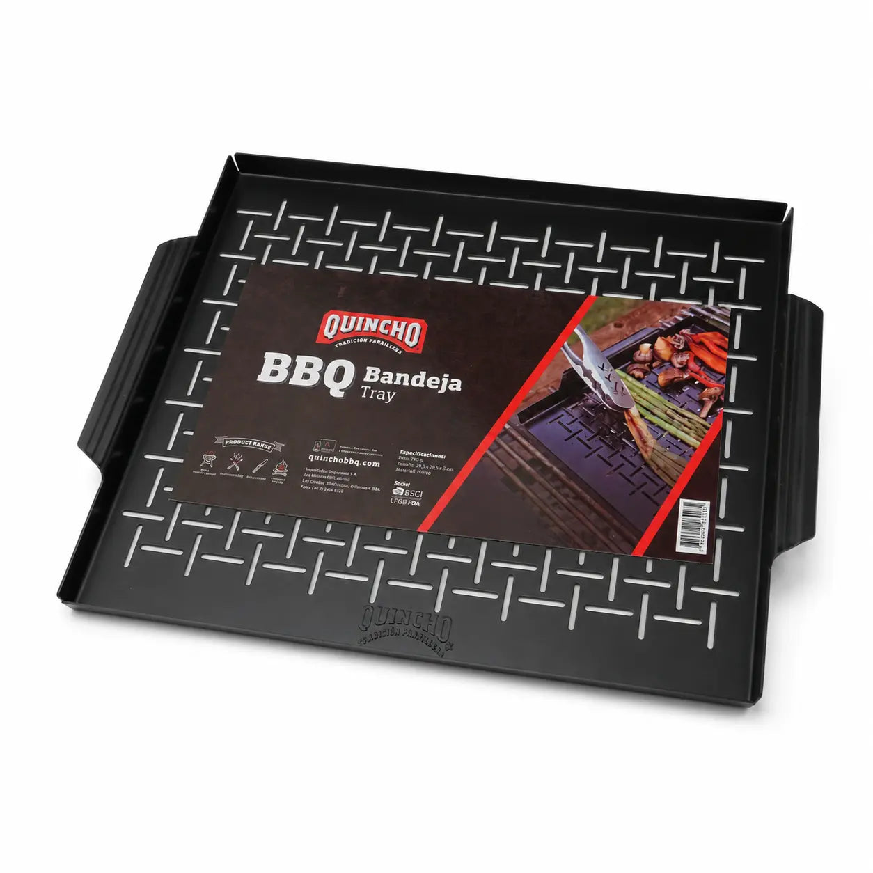Bandeja Antiadherente para Parrilla Quincho 39,5 x 29,5 cm