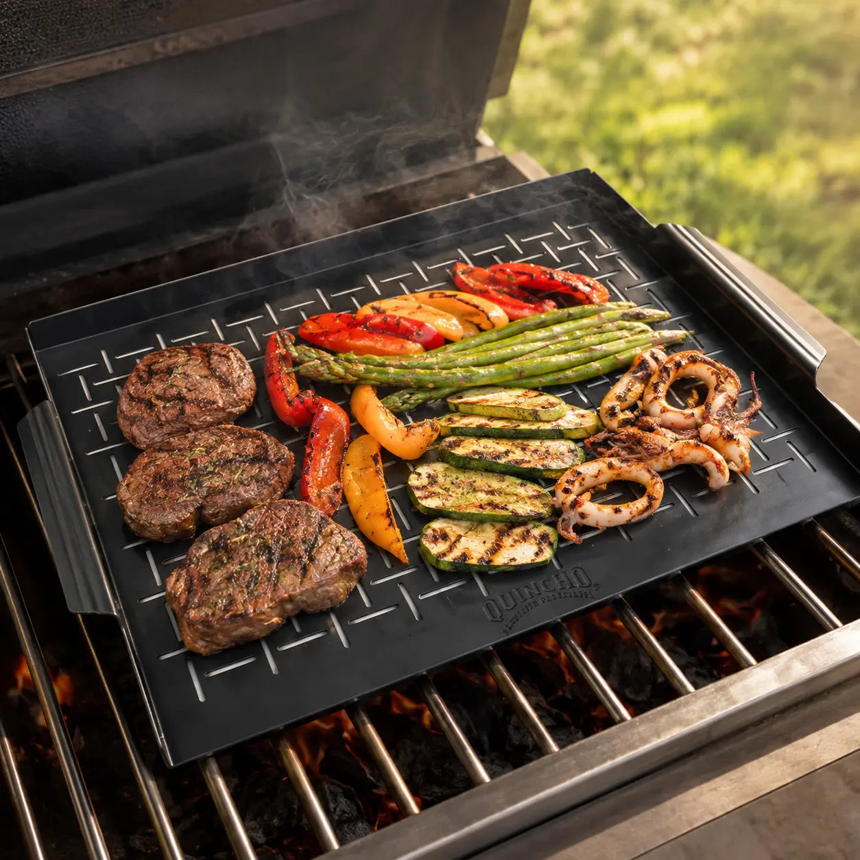 Bandeja Antiadherente para Parrilla Quincho 39,5 x 29,5 cm