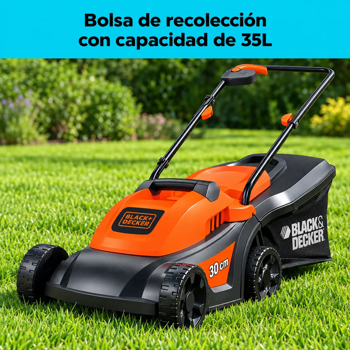 Cortadora de Pasto BLACK+DECKER GR3000-B2C 1000 W 30 cm