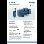 Pedrollo Bomba Aspiración Profunda 30 mt 1Hp JDWM 1A-30 4"