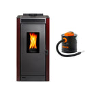 Bosca Estufa a Pellet Black Vision Burdeo + Aspirador Cenizas