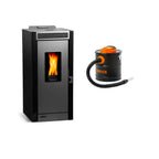 Bosca Estufa a Pellet Black Vision Negro + Aspirador Cenizas