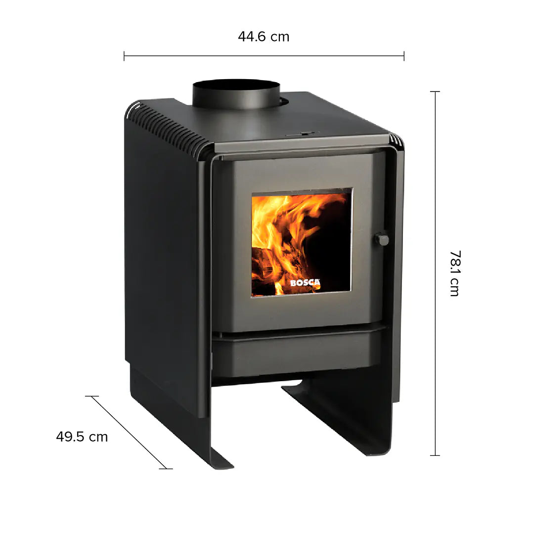 Estufa a Leña Bosca Eco 380 Hasta 180 m² + Kit de Instalación Gratis