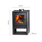 Bosca Estufa a Leña Gold 380 Gris Charcoal | 180 m2 Calefacción