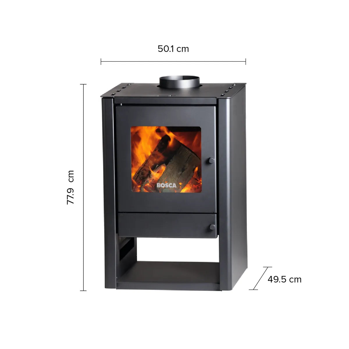 Bosca Estufa a Leña Gold 380 Gris Charcoal | 180 m2 Calefacción
