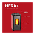 Bosca Estufa a Pellet Hera+ Rojo | 160 m2 Calefacción