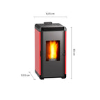 Bosca Estufa a Pellet Hera+ Rojo | 160 m2 Calefacción
