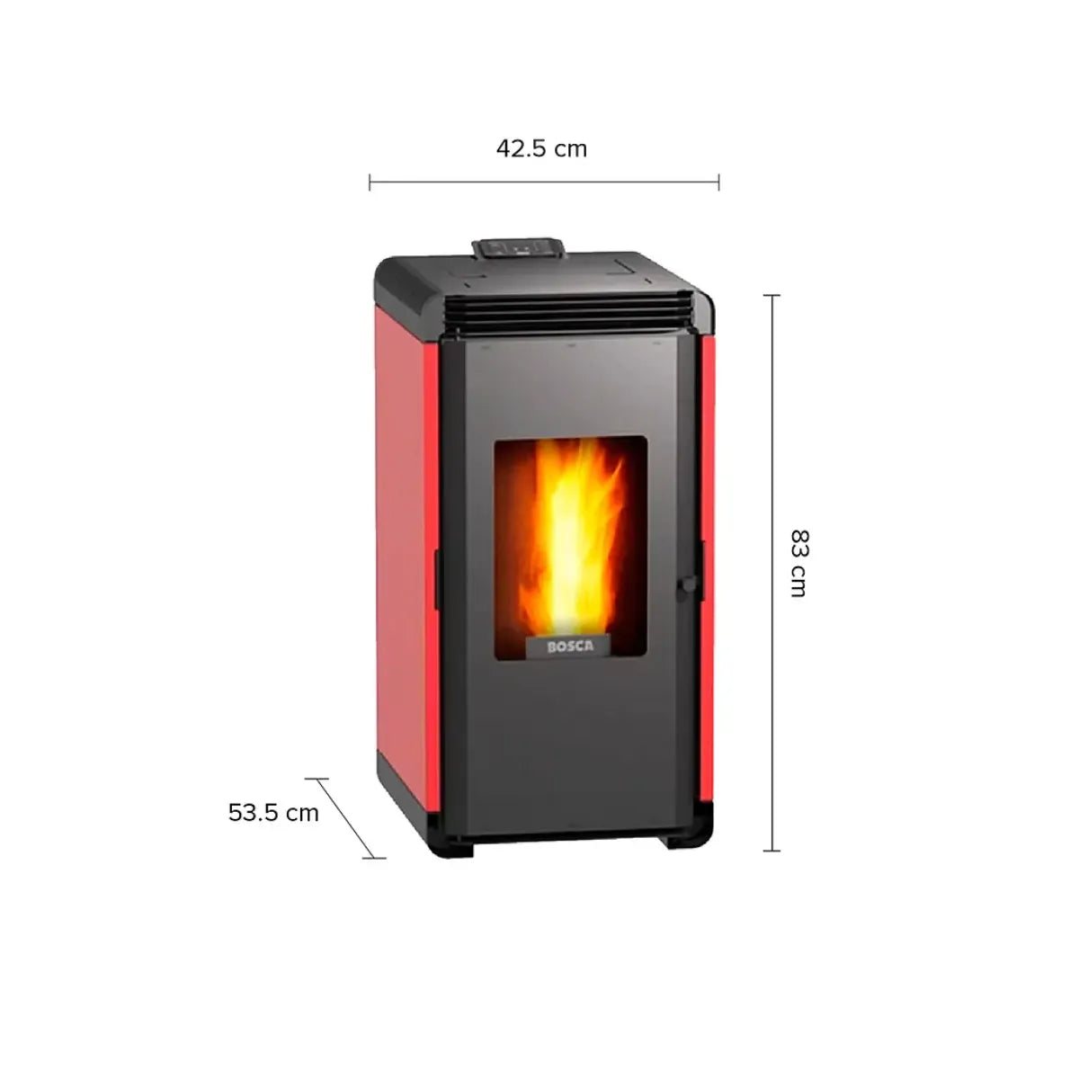 Bosca Estufa a Pellet Hera+ Rojo | 160 m2 Calefacción
