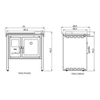 Cocina a Leña Bosca Hestia 90 Charcoal Horno 67 Litros + Kit de Instalación Gratis