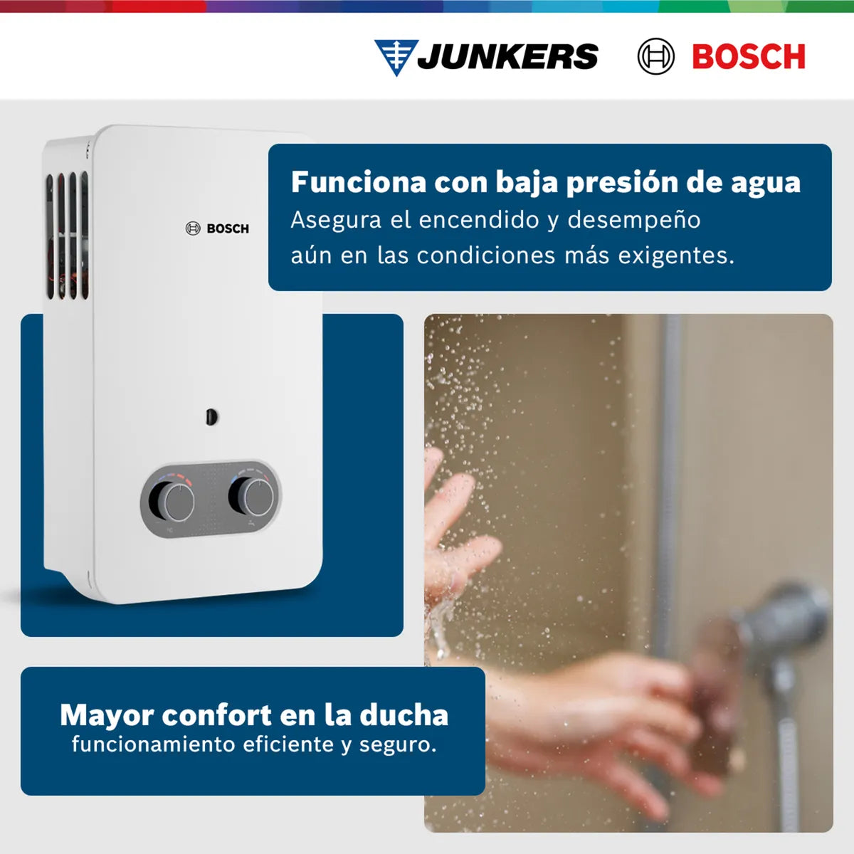 Bosch Calefont Gas Licuado 7 lts Therm 1500 | Tiro Natural