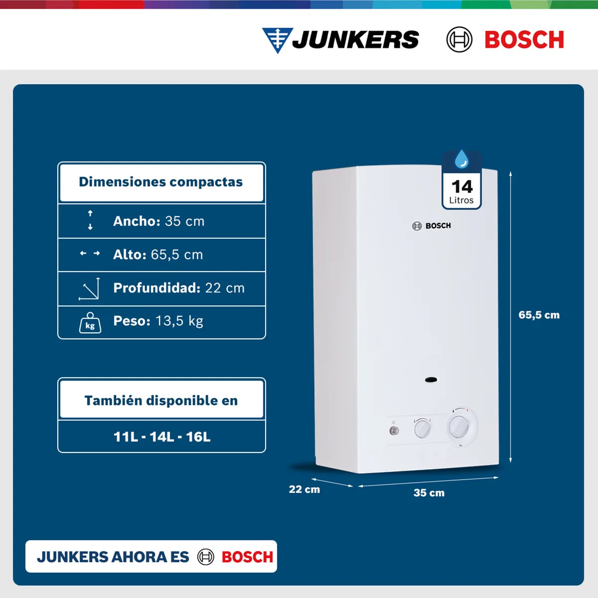 Bosch Calefont Gas Licuado 14 lts Therm 4200 | Tiro Natural