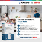 Bosch Calefont Gas Licuado 14 lts Therm 4200 | Tiro Natural