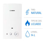 Bosch Calefont Gas Licuado 14 lts Therm 4200 | Tiro Natural