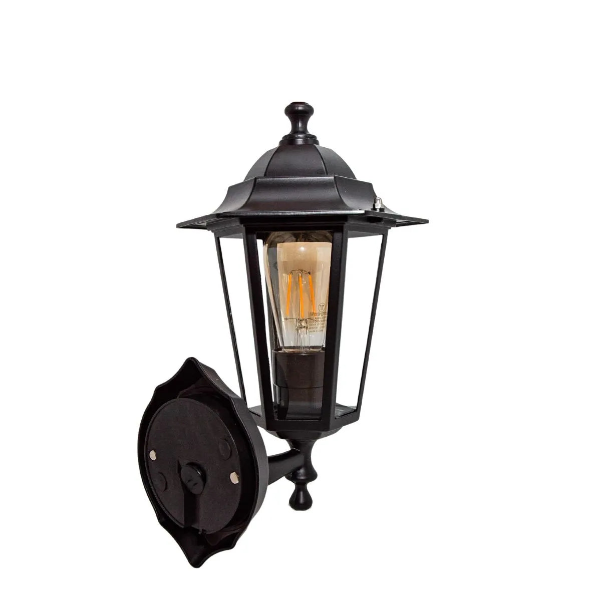 BYP FAROL MURO 6001S E27 6 CARAS SUJECION INFERIOR NEGRO