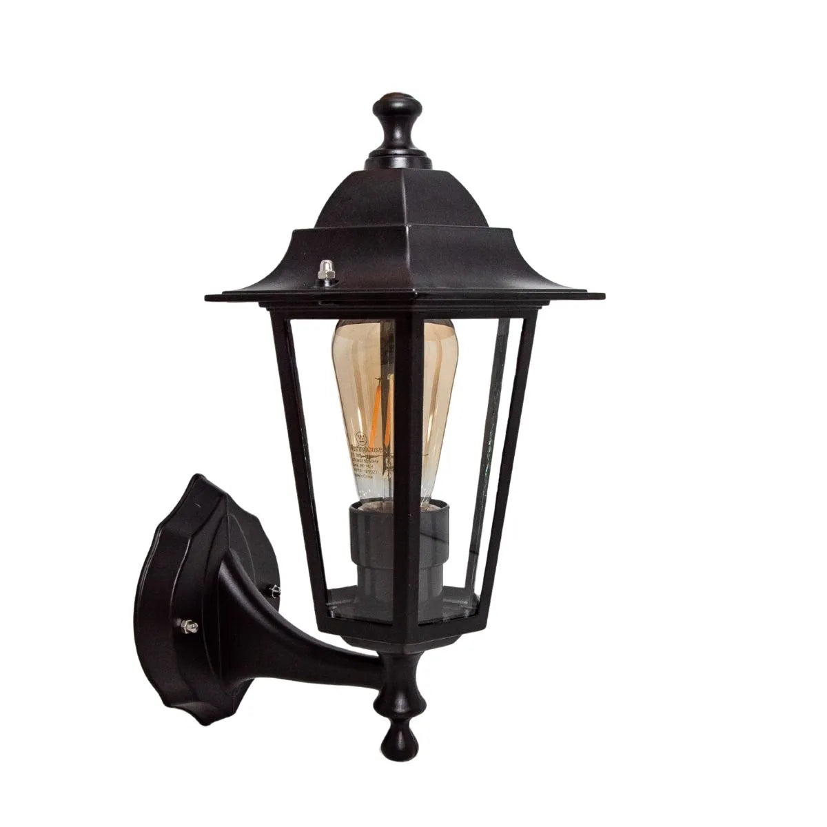 BYP FAROL MURO 6001S E27 6 CARAS SUJECION INFERIOR NEGRO