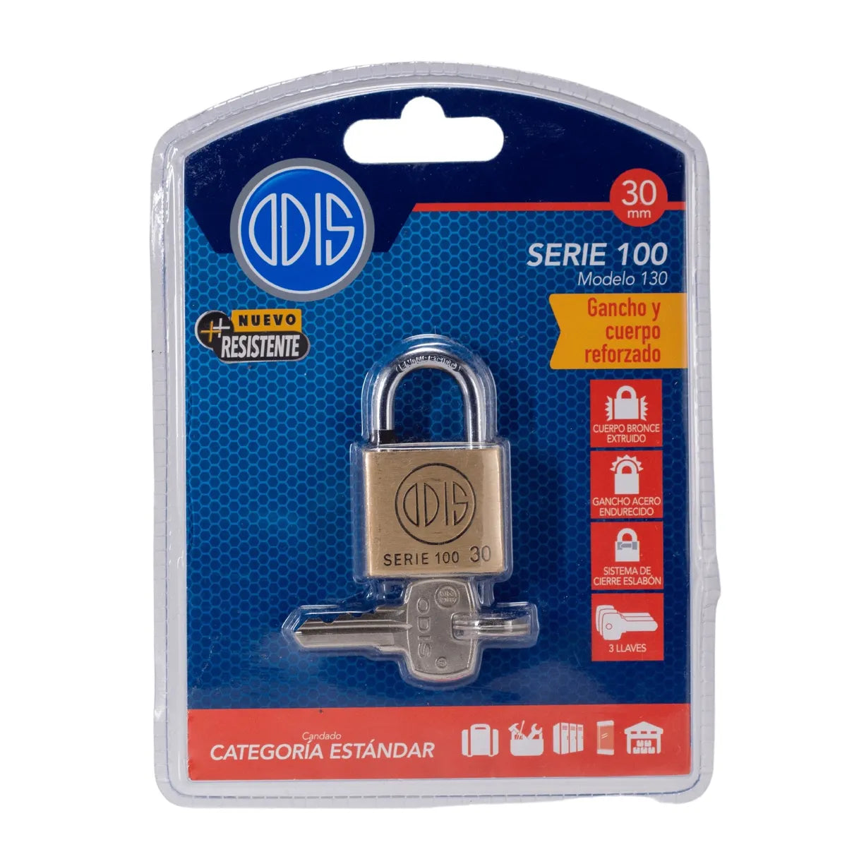 Candado Odis 130 30 mm Bronce Sólido