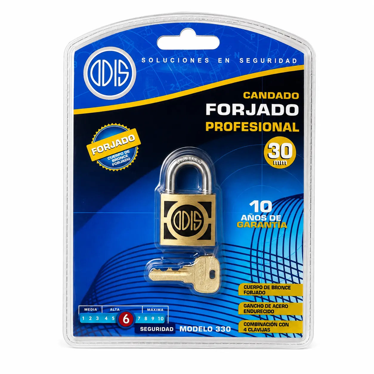 Candado Odis 330 30 mm Bronce Forjado