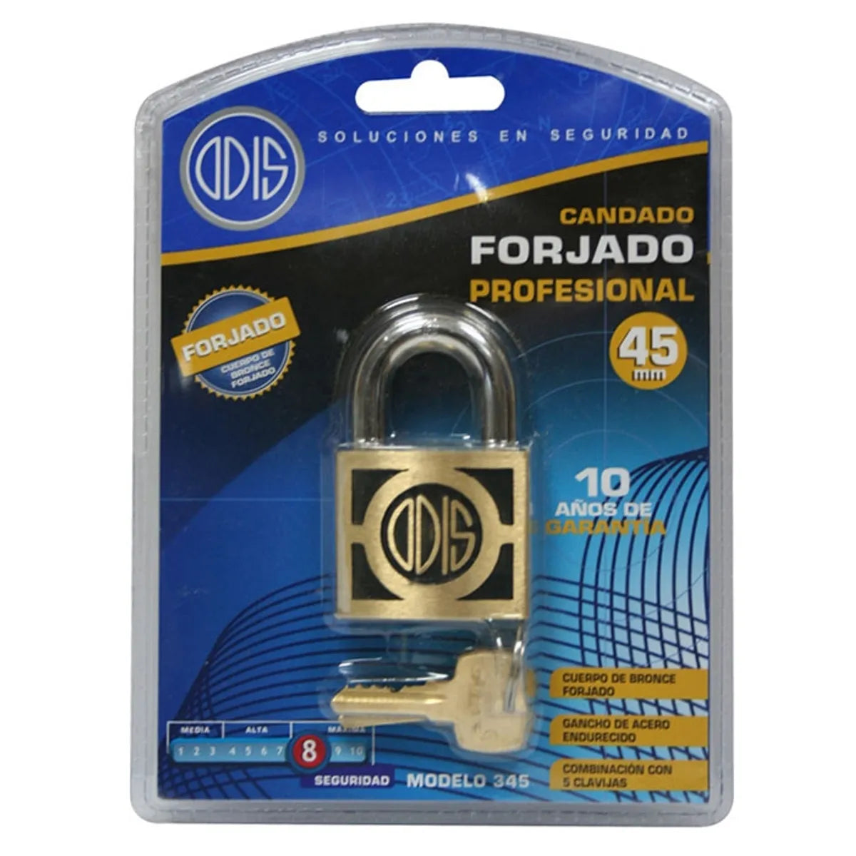 Candado Odis 345 45 mm Bronce Forjado