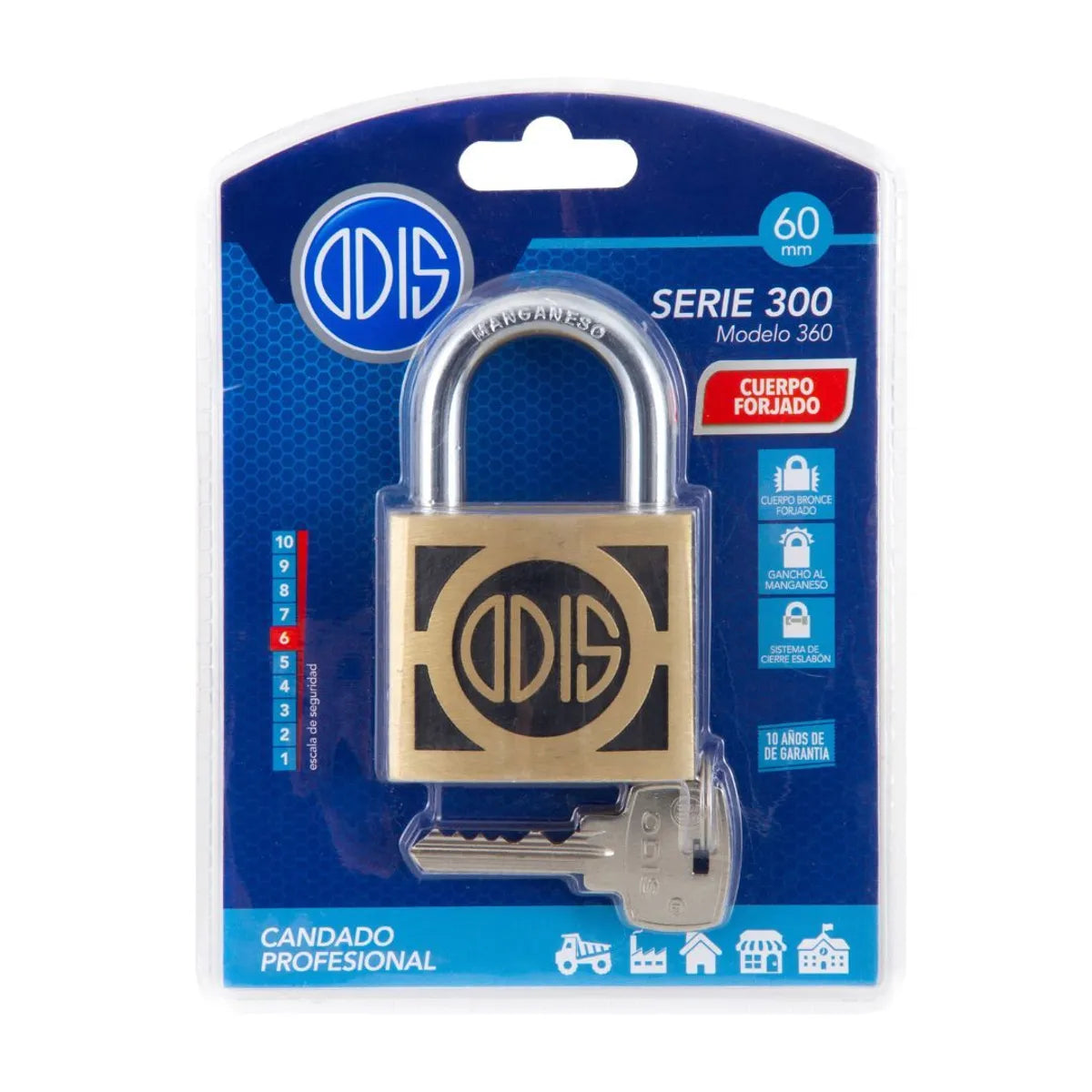 Candado Odis 360 60 mm Bronce Forjado