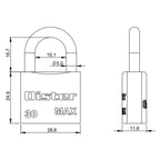 Candado Oister MAX 30 mm Bronce