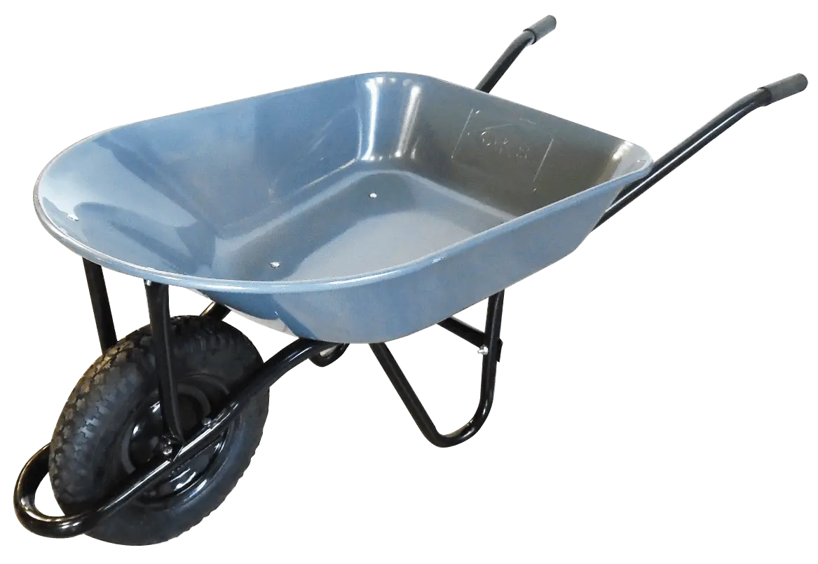 Carretilla Concretera OKB Gris 70 Litros con Rueda Neumática