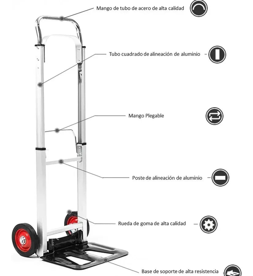 Carro Yegua Plegable Uro Gris 90 kg