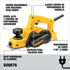 Dewalt Cepillo Eléctrico 1 mm 550W D26676