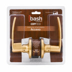 Cerradura Tubular con Manilla Bash 8014 Bronce Pulido para Dormitorio y Oficina