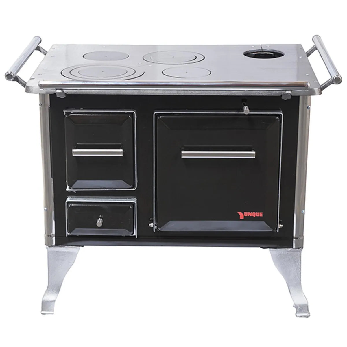 Cocina a Leña Yunque Tradicional Negra 90x60 cm con Kit Instalación