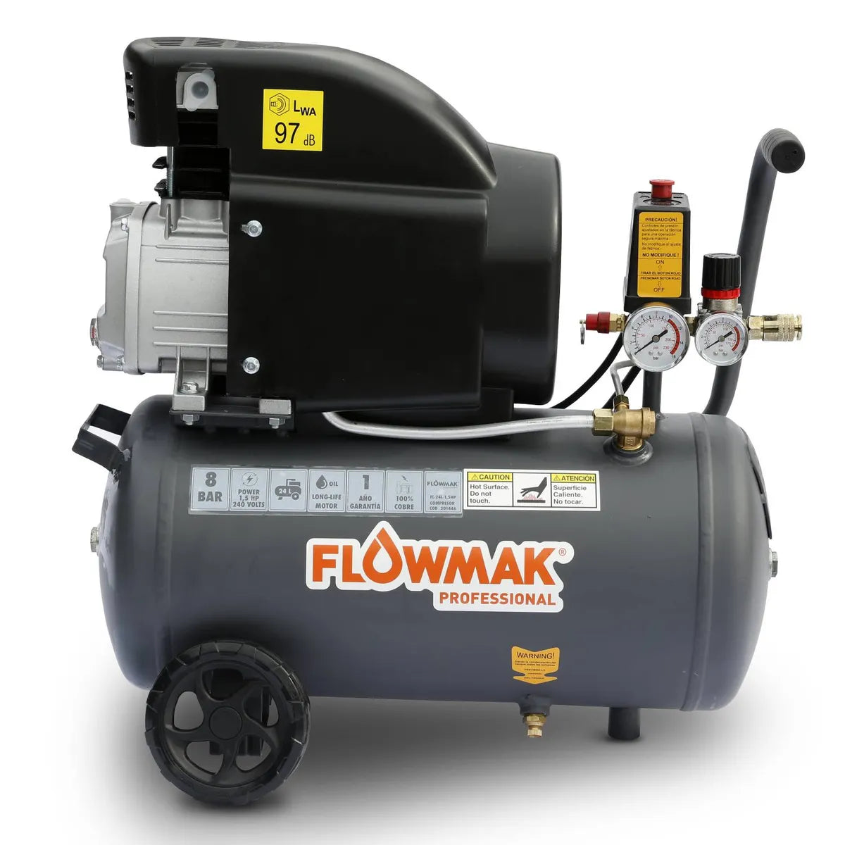 Compresor de Aire Flowmak 24 L 1,5 HP 8 Bar XA4830