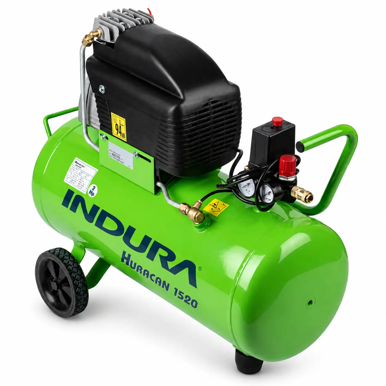 Compresor Indura Huracán 1520 Pro2 50 L 2 HP con Kit