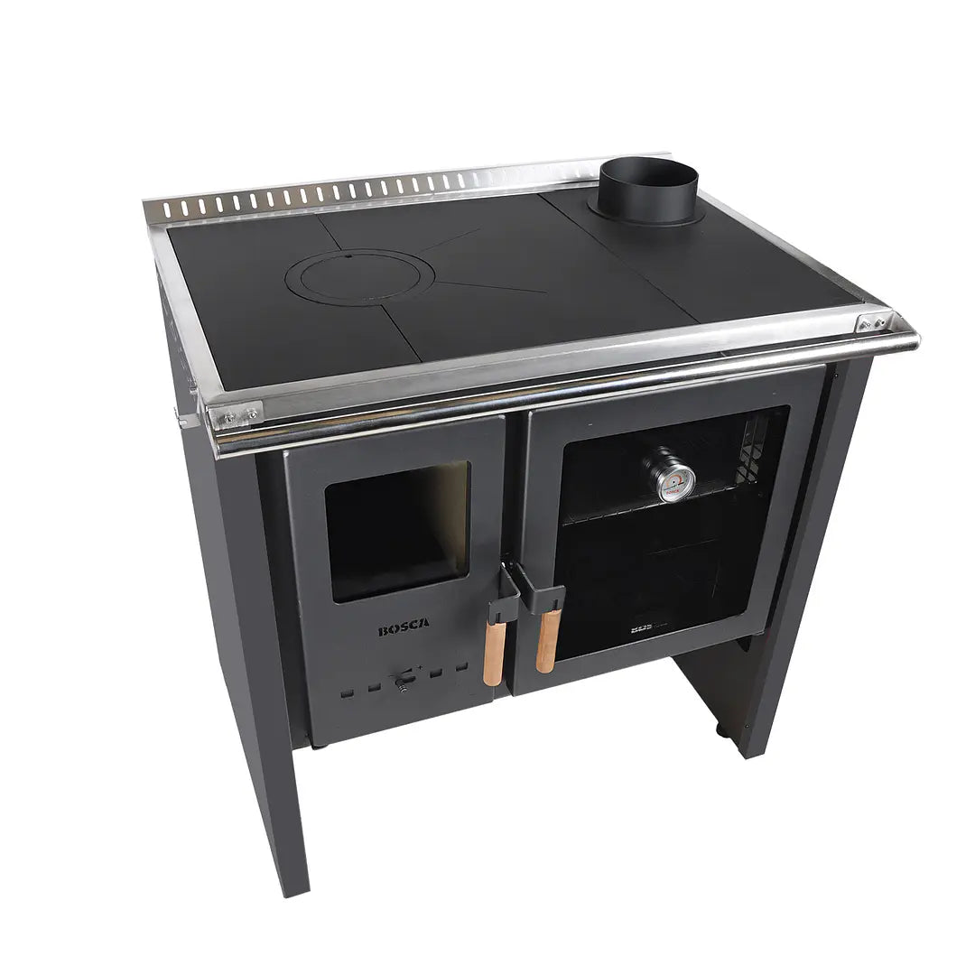 Cocina a Leña Bosca Hestia 90 Charcoal Horno 67 Litros + Kit de Instalación Gratis
