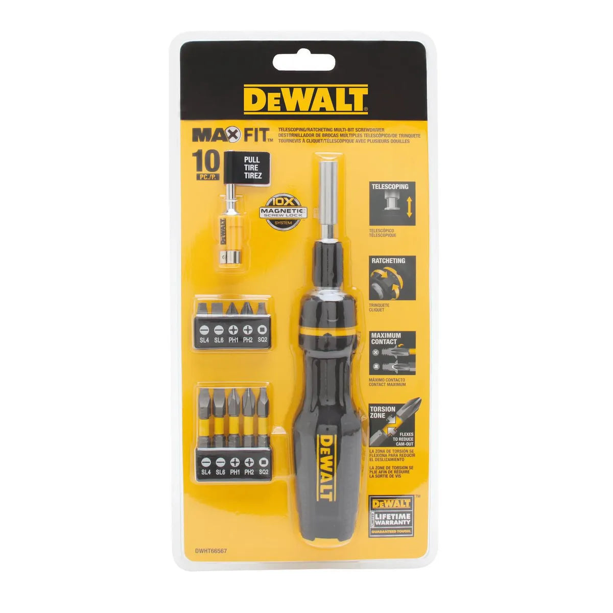 Dewalt Set Destornillador Telescópico 10 Puntas Dwht66567