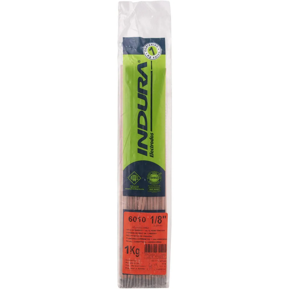 Electrodo Indura 6010 Punto Rojo 1/8" 1 kg