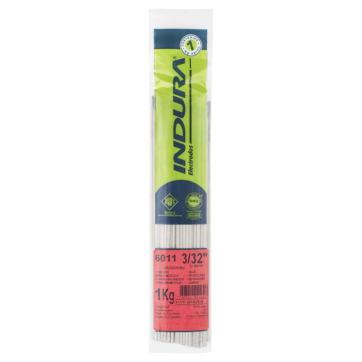 Electrodo Indura 6011 3/32" 1 kg