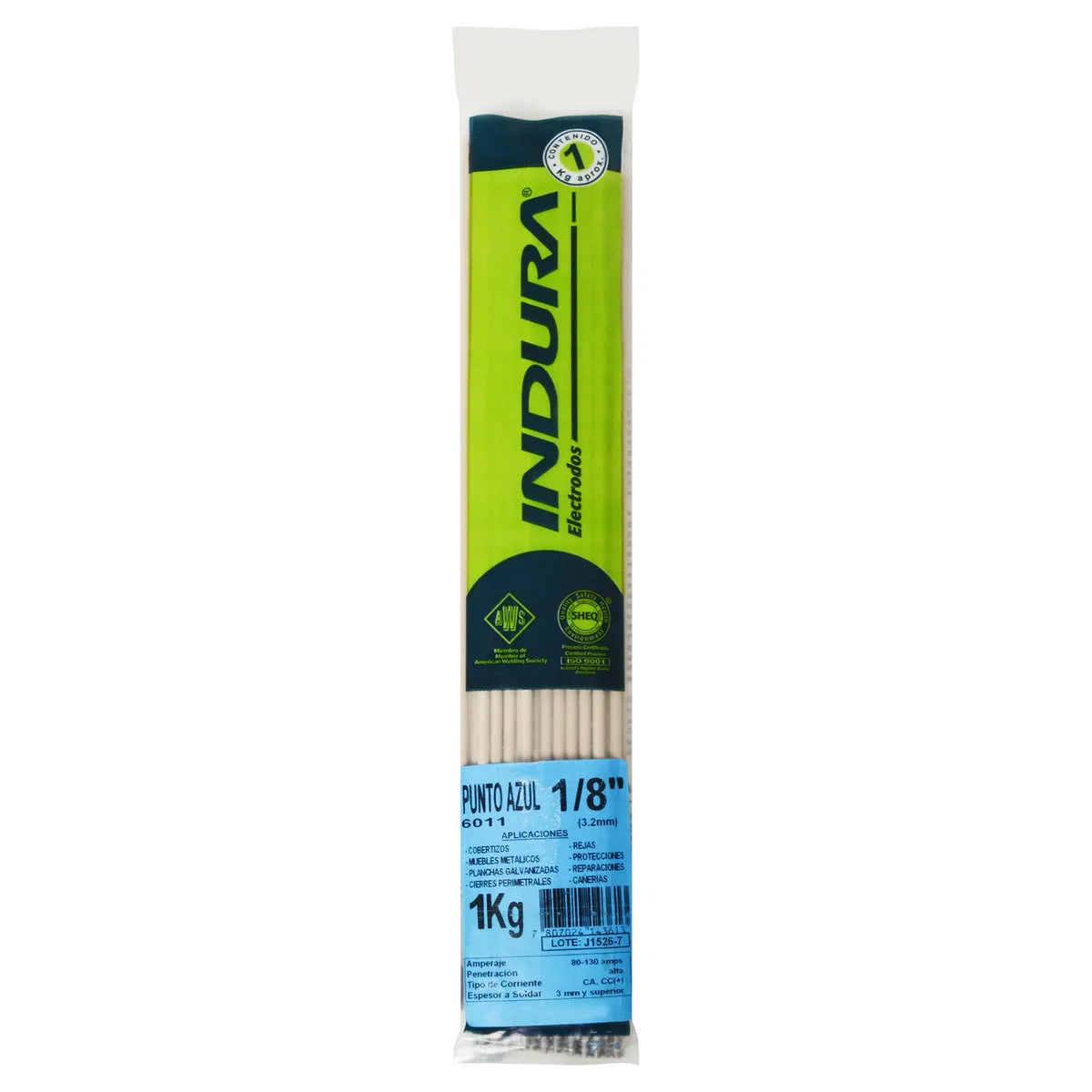 Electrodo Indura 6011 Punto Azul 1/8" 1 kg