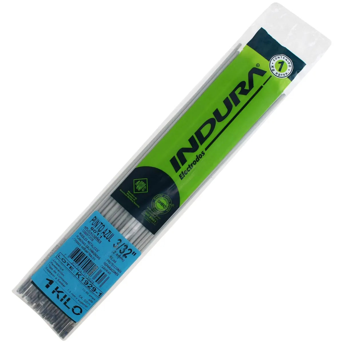 Electrodo Indura 6011 Punto Azul 3/32" 1 kg