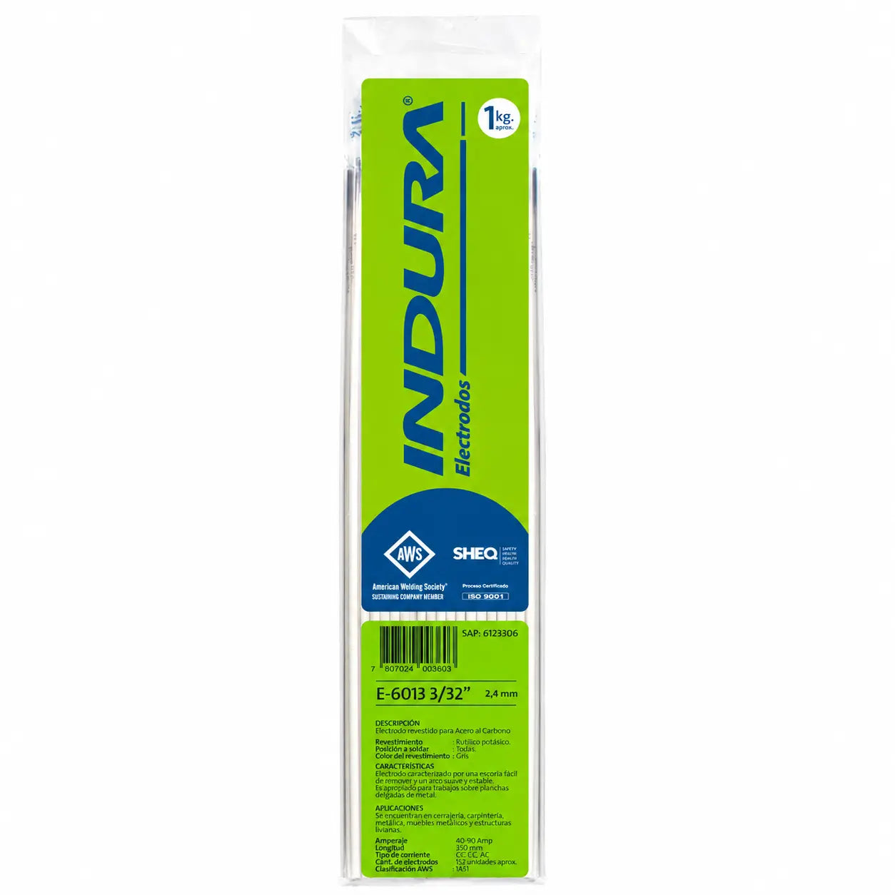 Electrodo Indura 6013 3/32" 1 kg