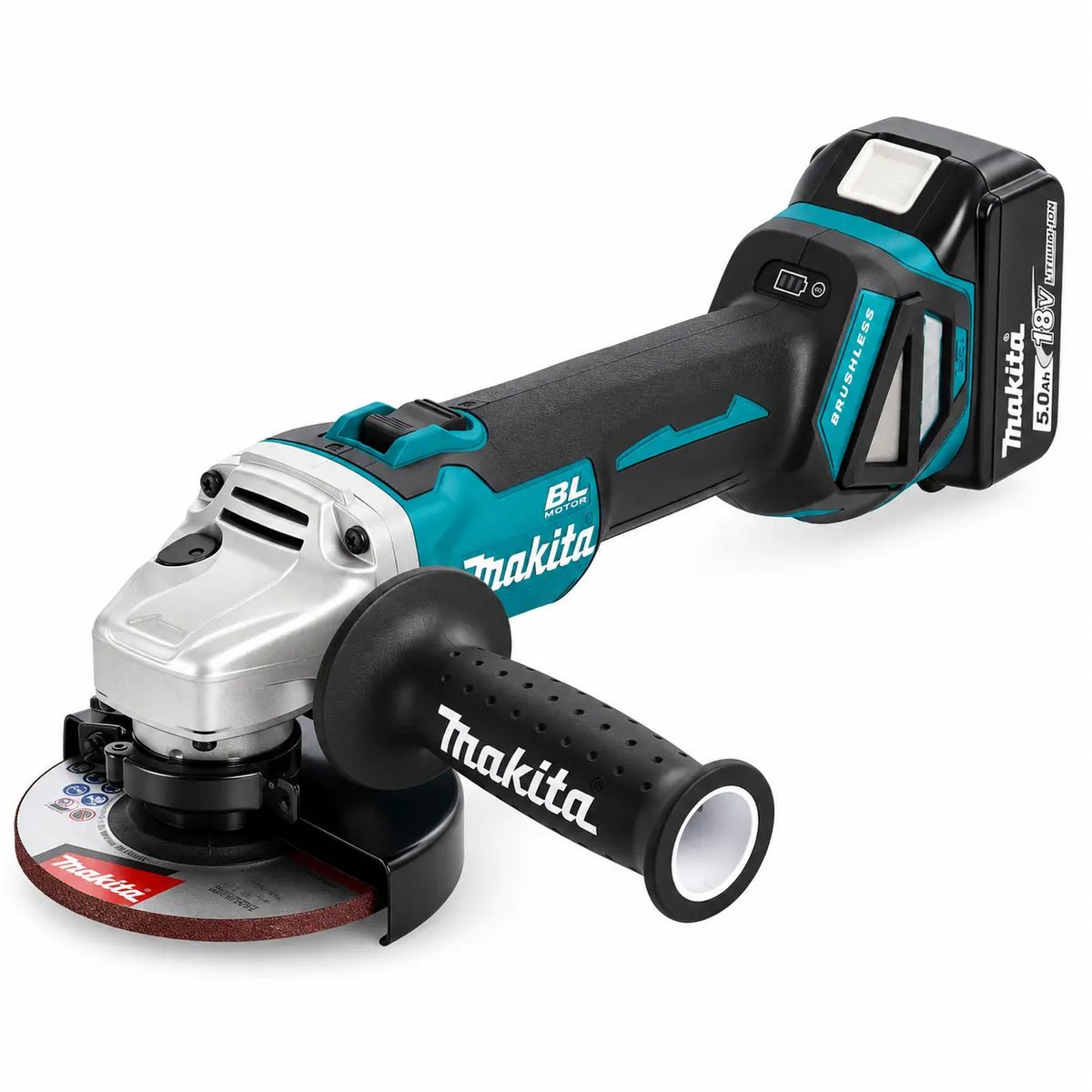 Esmeril Angular Inalámbrico Makita DGA454RF 4 1/2" 18V con Batería y Cargador