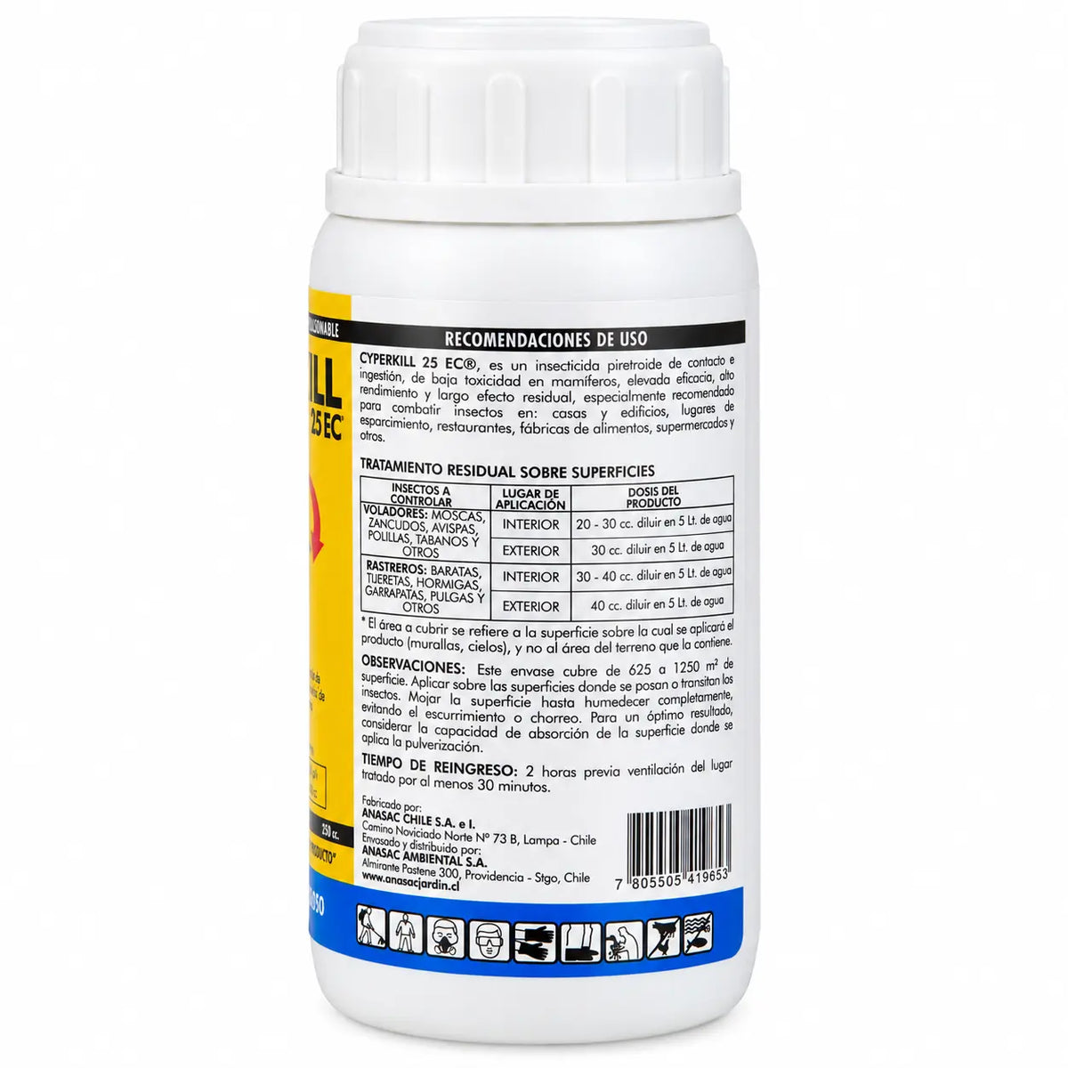 Insecticida Anasac Cyperkill 25 EC 250 cc