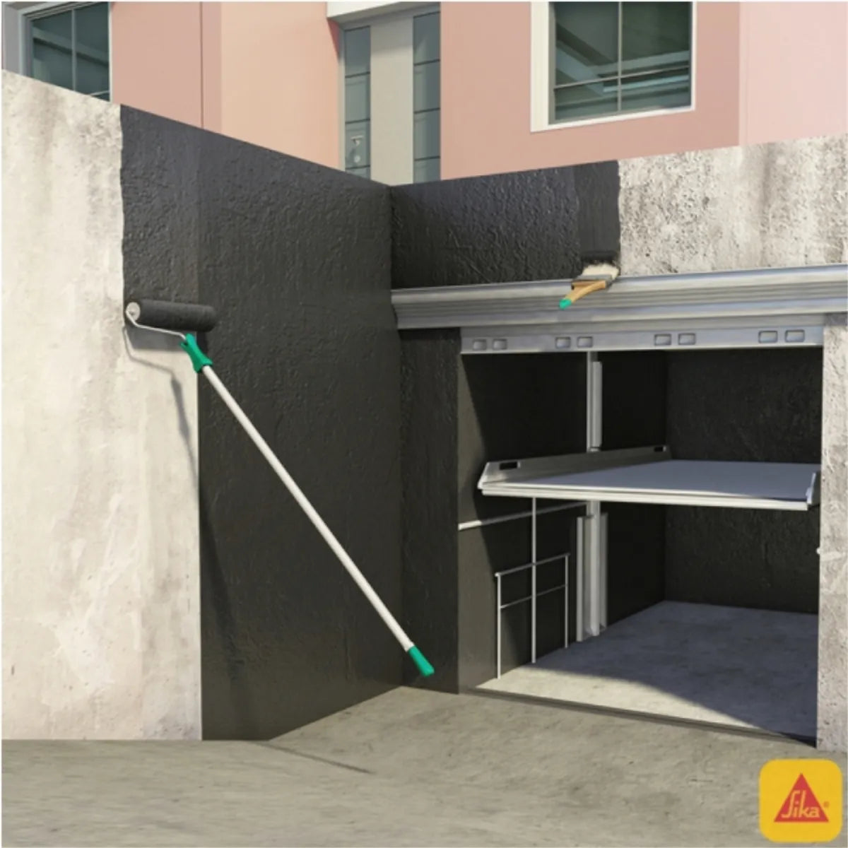 Sika Igol Denso Pintura Impermeabilizante Asfáltico Tineta 16 lts