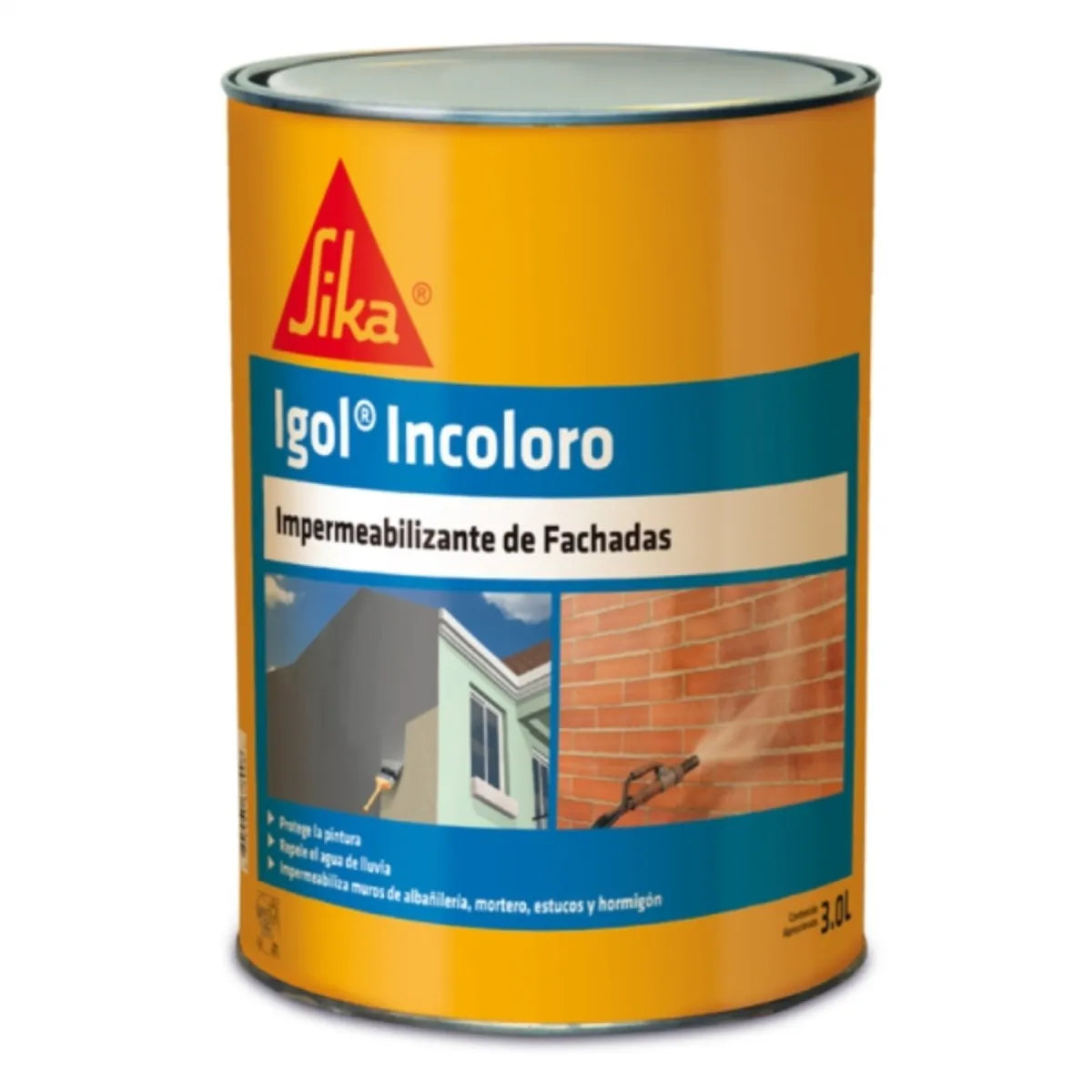 Sika Igol Incoloro Impermeabilizante De Fachadas 3 lts