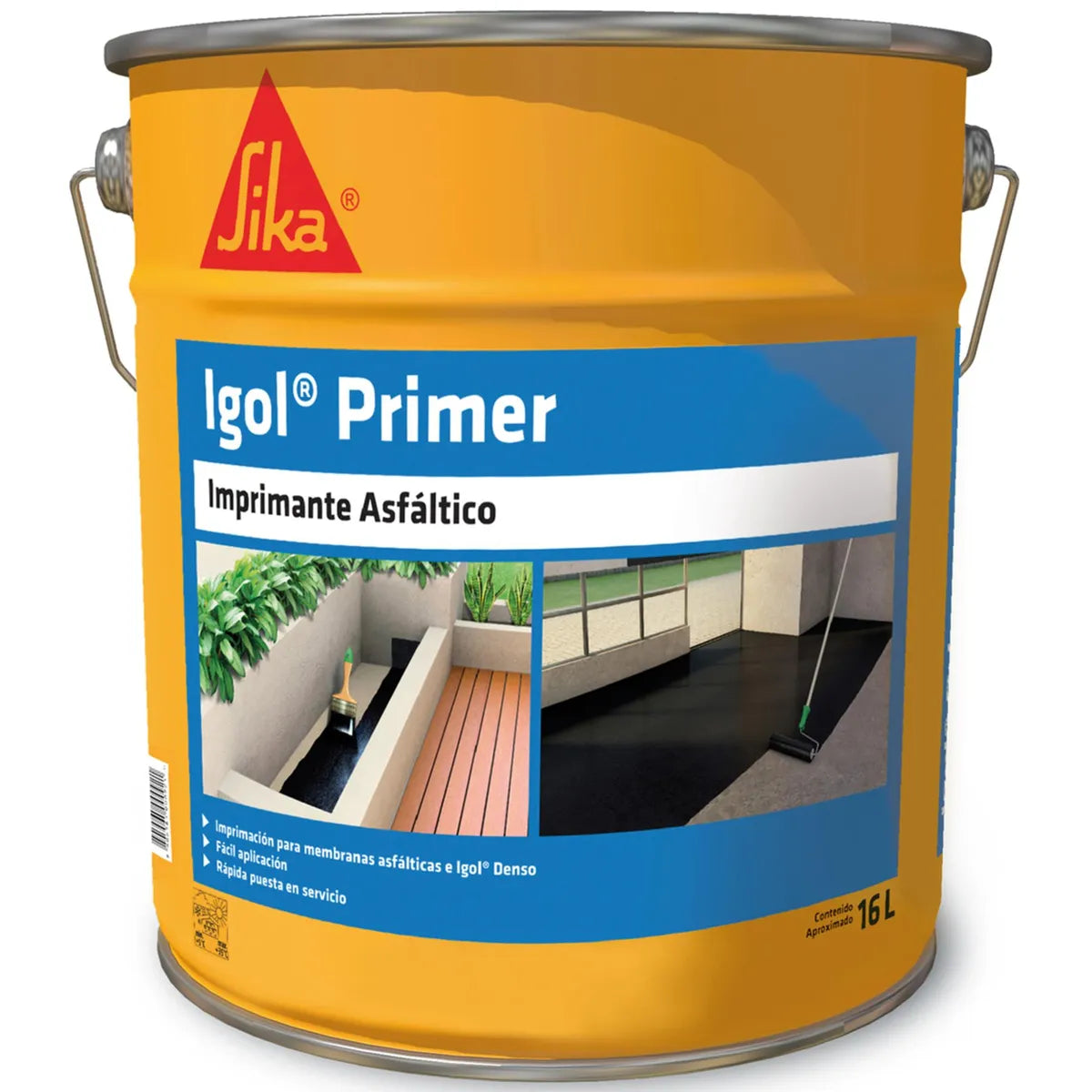 Sika Igol Primer Imprimante Asfáltico Tineta 16 Lts