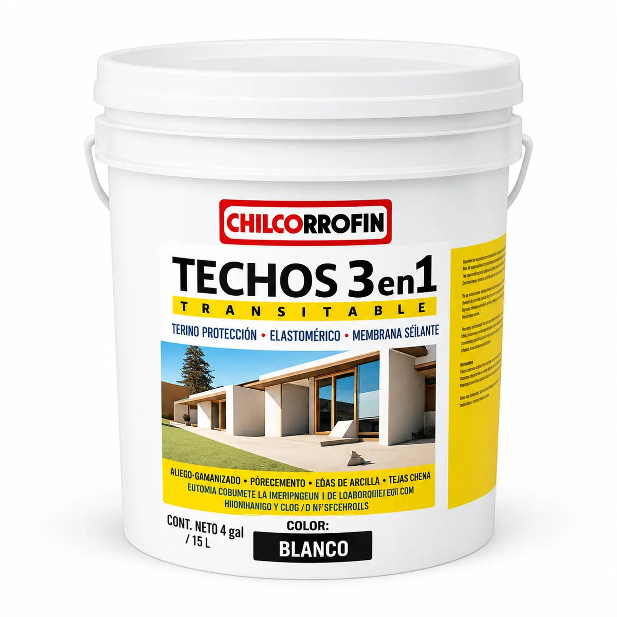 Impermeabilizante Chilcorrofin Techos 3 en 1 Blanco 4 Galones