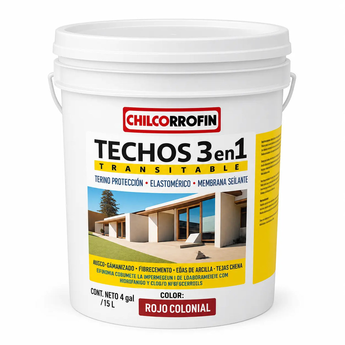 Impermeabilizante Chilcorrofin Techos 3 en 1 Rojo Colonial 4 Galones