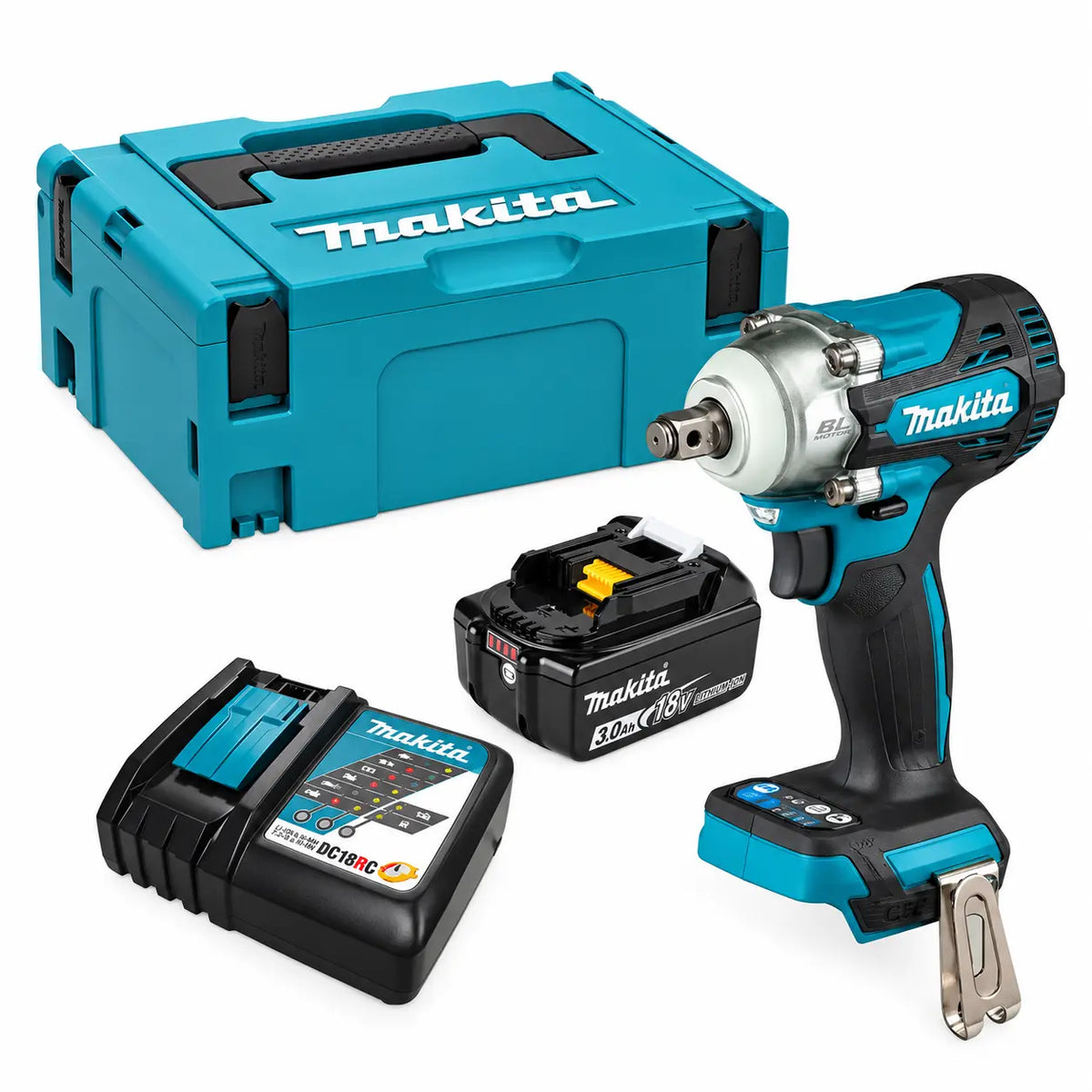 Llave de Impacto Makita DTW302RTJ-1 18V Kit con 3 Baterías