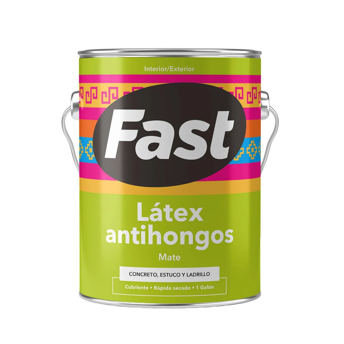 Pintura Látex Antihongos Fast Tricolor Blanco Mate 1 Galón