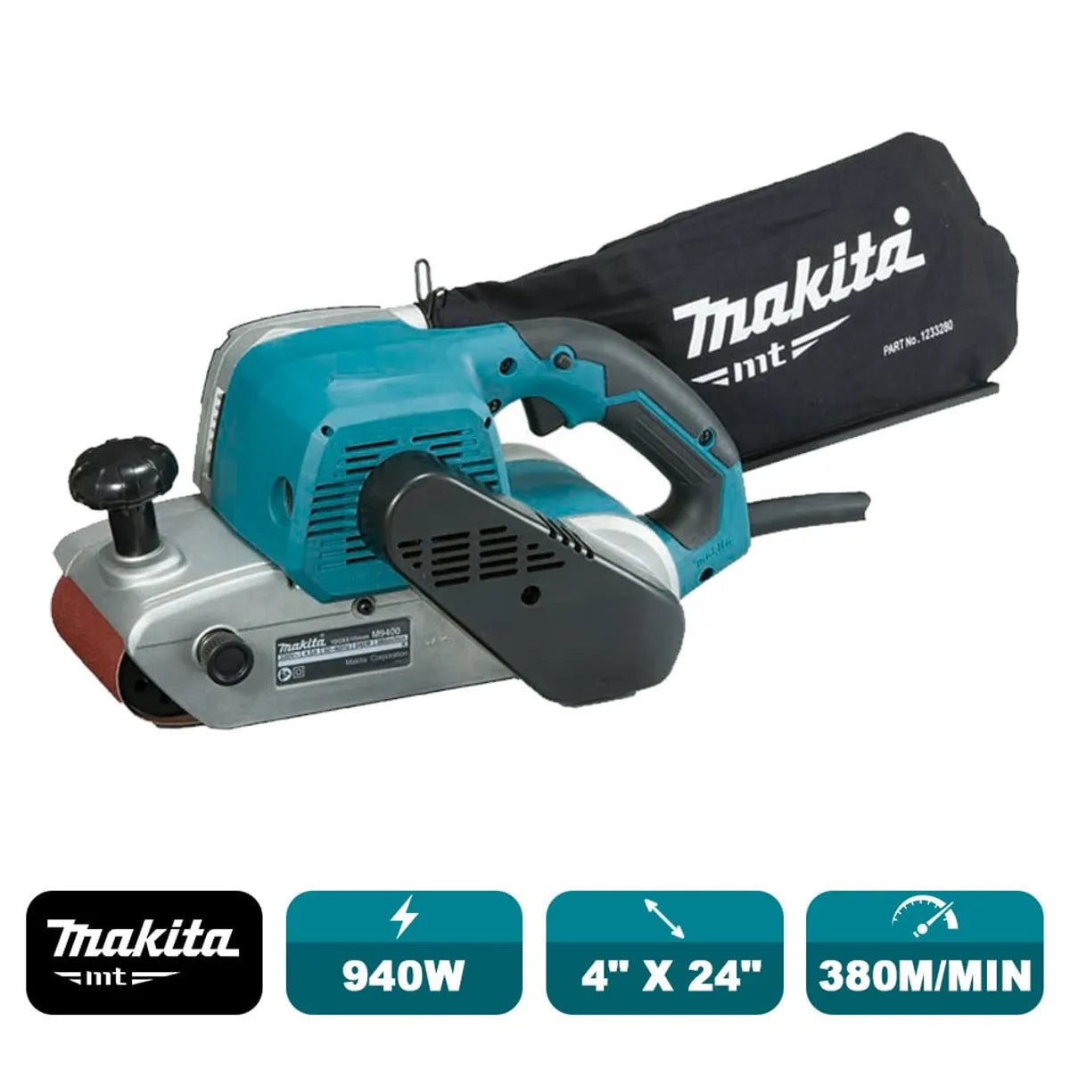 MAKITA LIJADORA DE BANDA 4X24" 940W M9400B