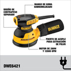 Dewalt Lijadora De Palma Eléctrica Roto Orbital 275W DWE6421