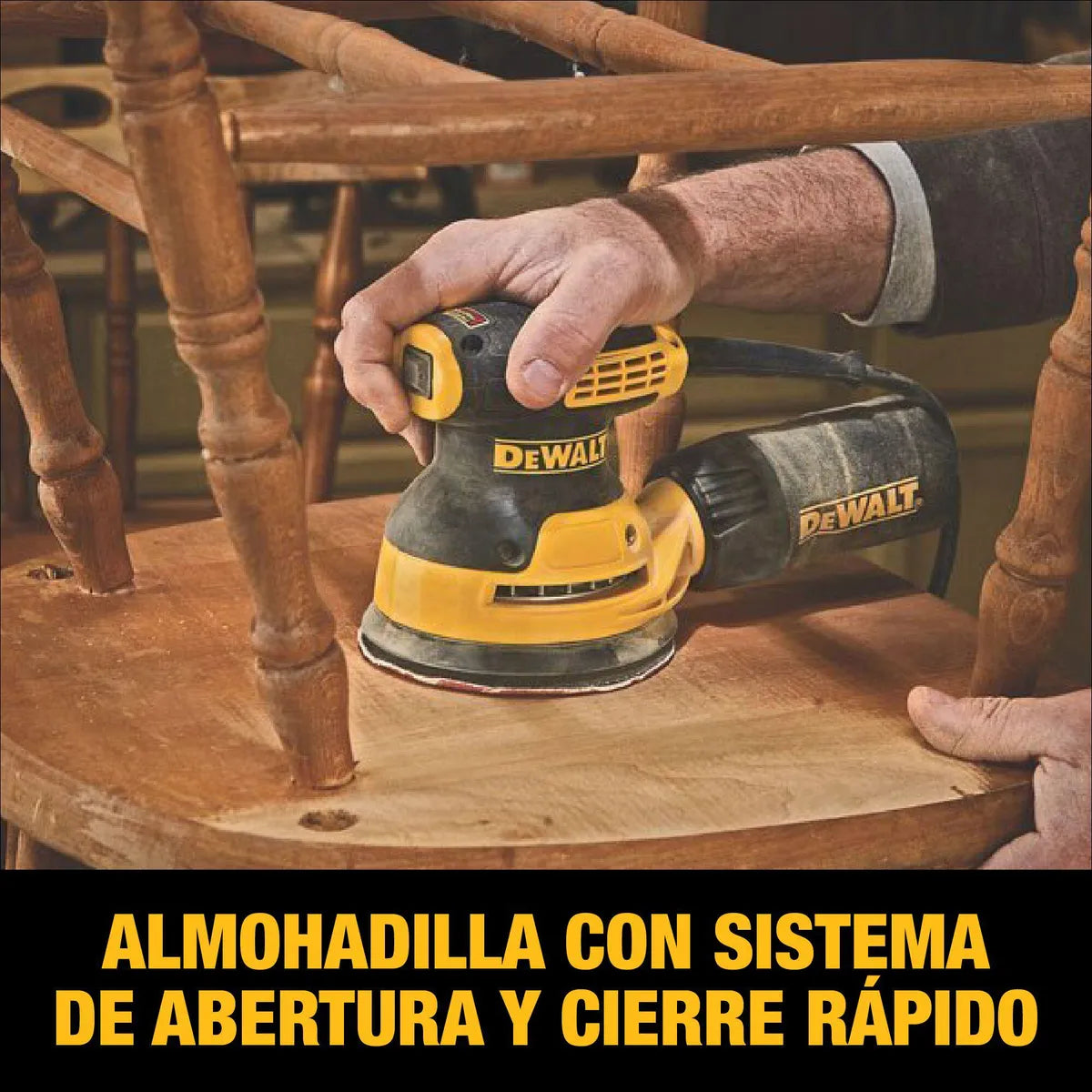 Dewalt Lijadora De Palma Eléctrica Roto Orbital 275W DWE6421